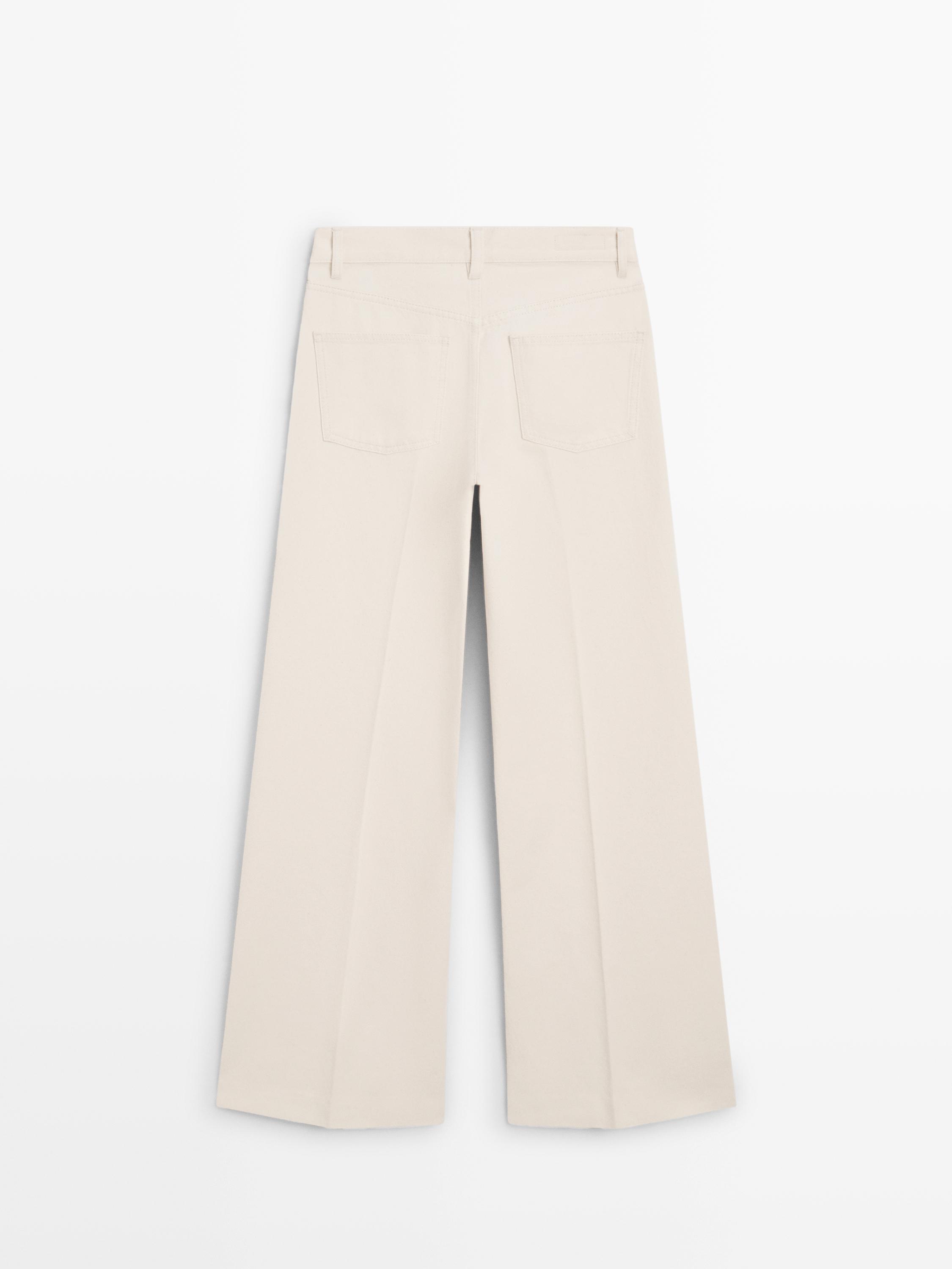 High-waist palazzo jeans
